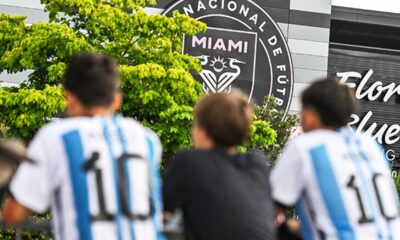 Inter Miami CF players in action, showcasing the team's large contingent of Argentine footballers on the pitch.