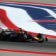Max Verstappen's Red Bull race car on track during US Grand Prix qualifying session