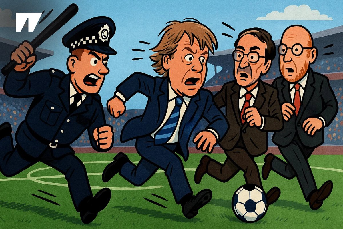 England's new independent football regulator holding a gavel, symbolizing power to remove club owners for financial mismanage