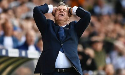 Ange Postecoglou on the Tottenham touchline during a Premier League match.