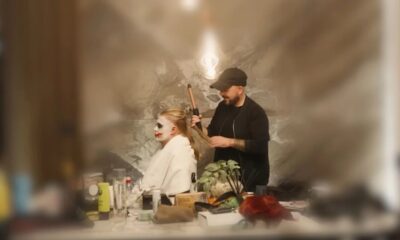 Erling Haaland in a Joker costume and diaper running during his viral 2025 Halloween celebration.