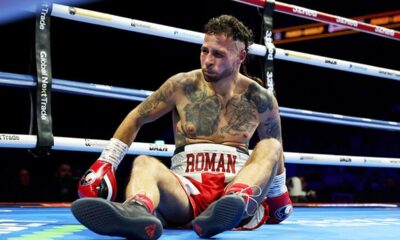 Jake Pollard, the boxer with a 1-100 record, looking determined in the boxing ring.